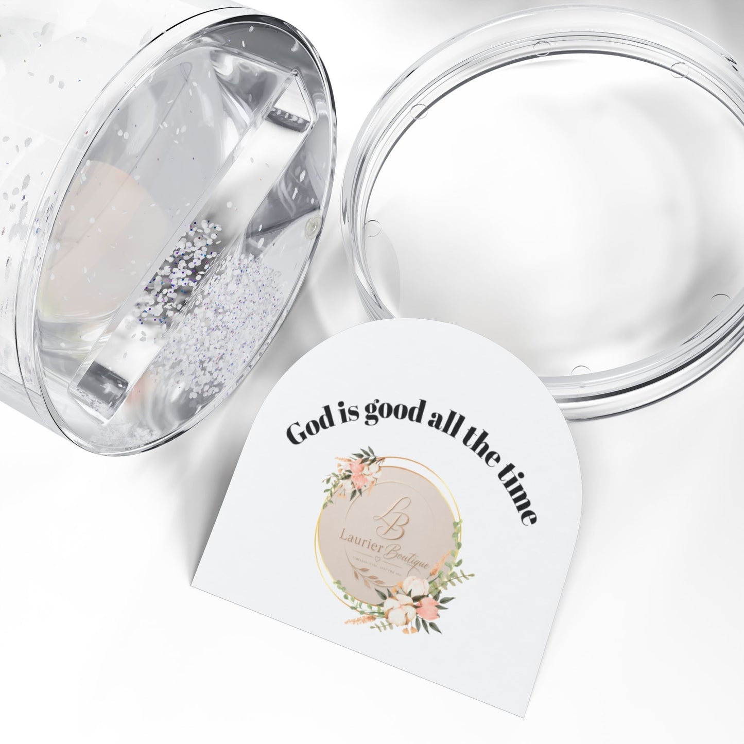 Inspirational Snow Globe — “God is good all the time” Decorative Keepsake