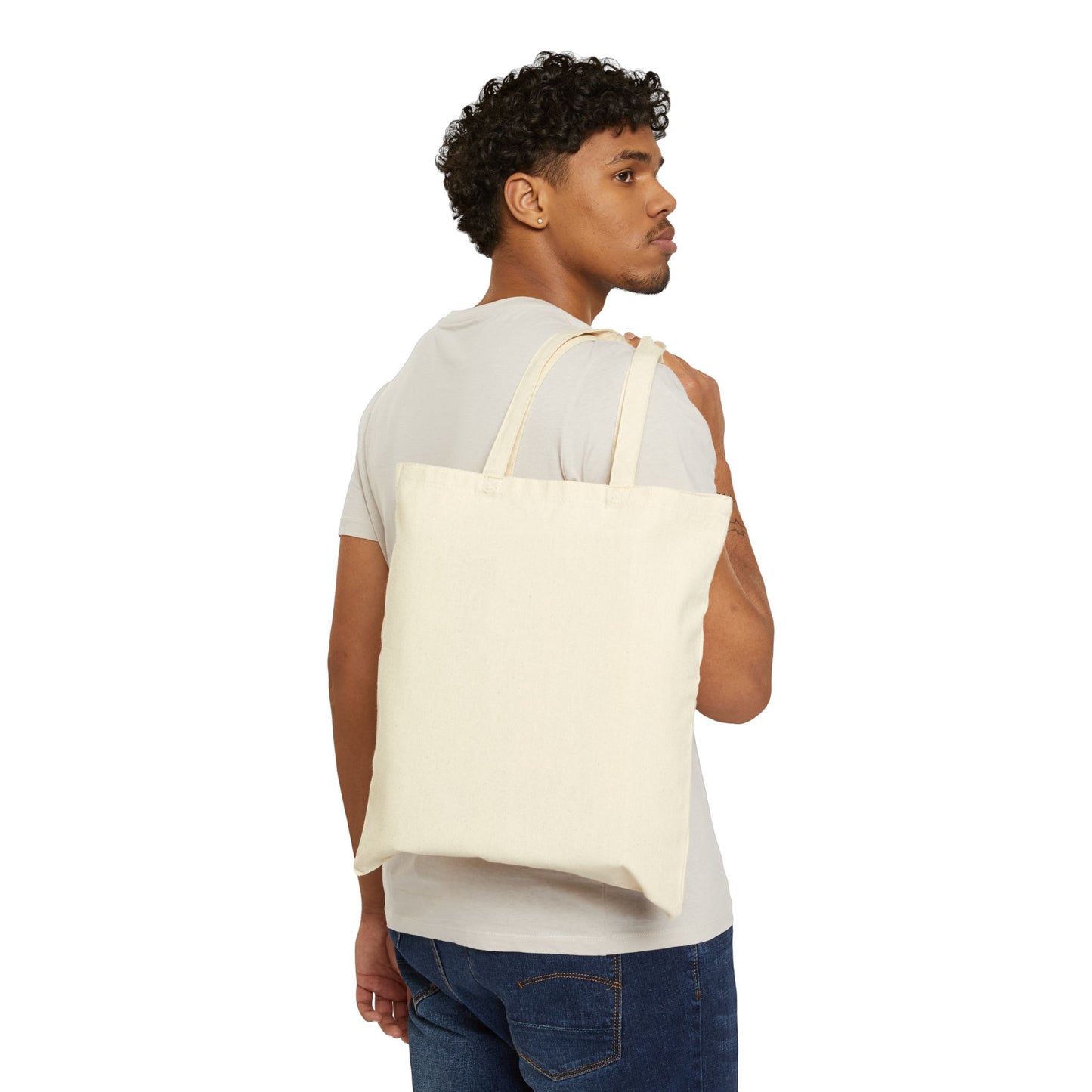 Jesus Is My Life Floral Canvas Tote Bag