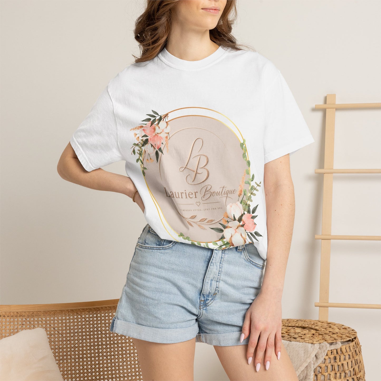 LB Floral Logo Tee