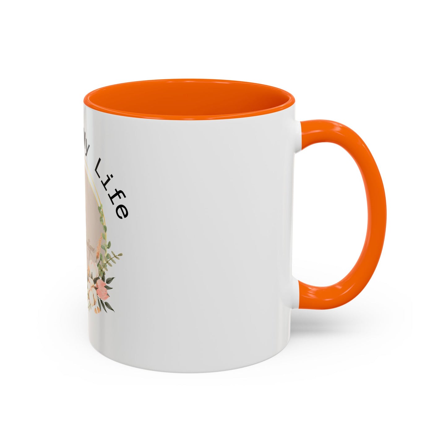Jesus Is My Life Floral Accent Coffee Mug