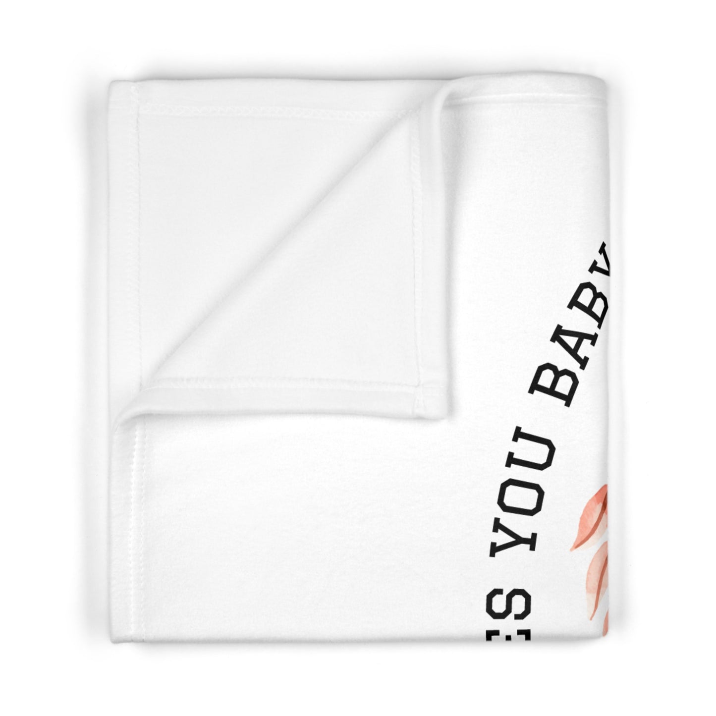 Jesus Loves You Baby Floral Monogram Baby Blanket