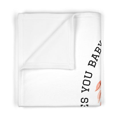 Jesus Loves You Baby Floral Monogram Baby Blanket