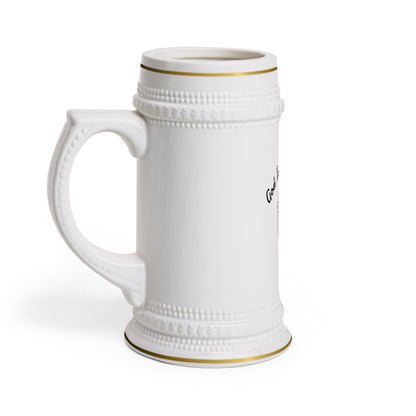 God Is Good All The Time Ceramic Beer Stein Mug — Floral Faith Beer Mug