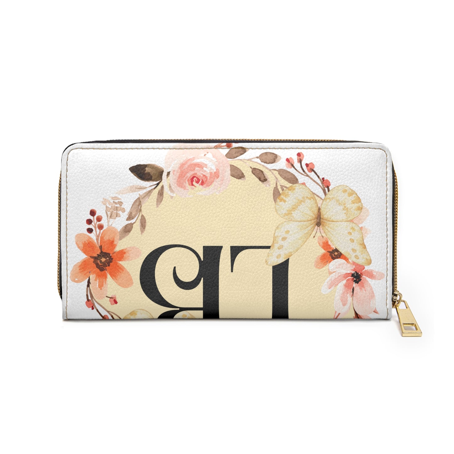 Floral "I Love You Lord" Zipper Wallet