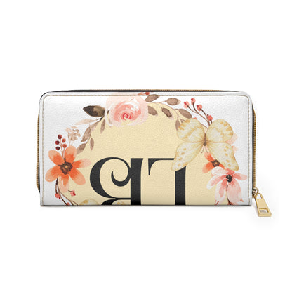 Floral "I Love You Lord" Zipper Wallet
