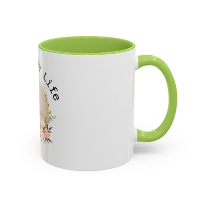 Jesus Is My Life Floral Accent Coffee Mug