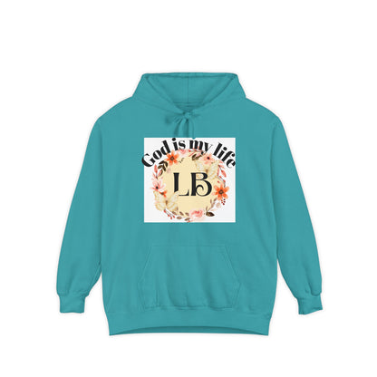 Christian Floral Hoodie — "God is my life" Monogram Sweatshirt