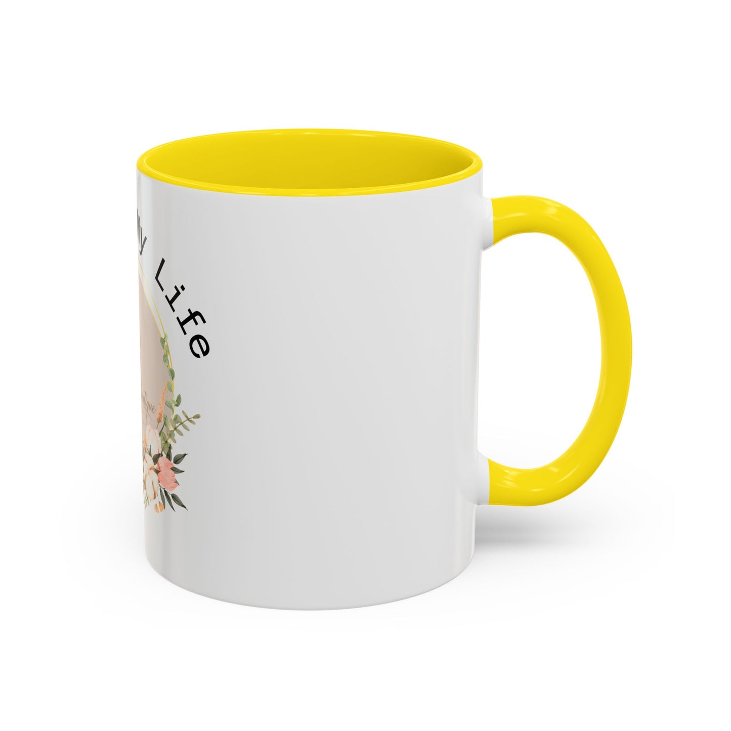 Jesus Is My Life Floral Accent Coffee Mug