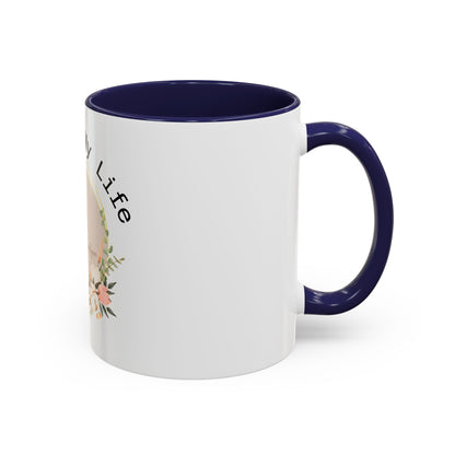 Jesus Is My Life Floral Accent Coffee Mug