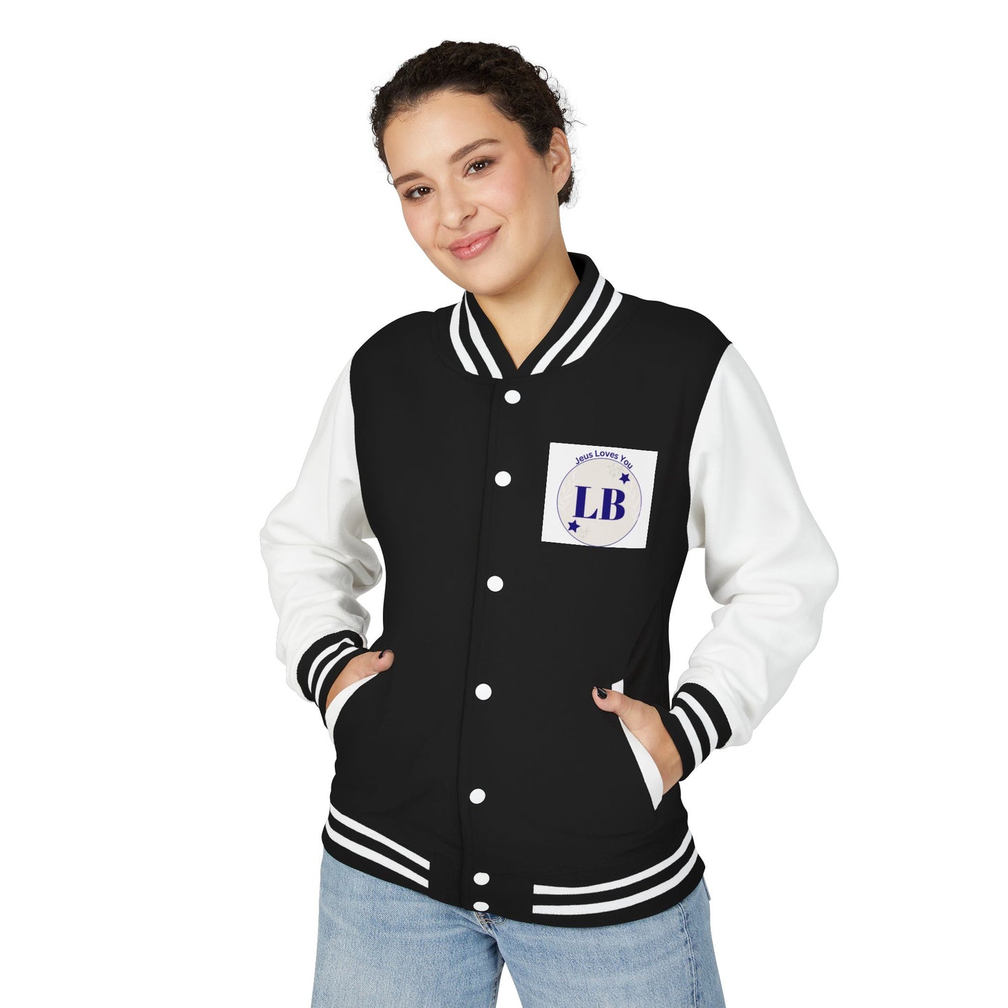 Varsity Letterman Jacket — LB Crest Red & White