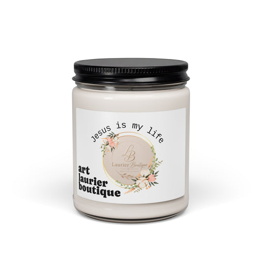 Jesus Is My Life Scented Soy Candle – 9oz Inspirational Faith Candle
