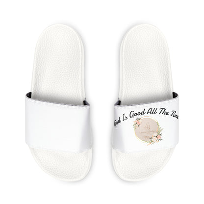 Slide Sandals — Floral 'Good Is Good All The Time' Removable- Strap Slides for Men