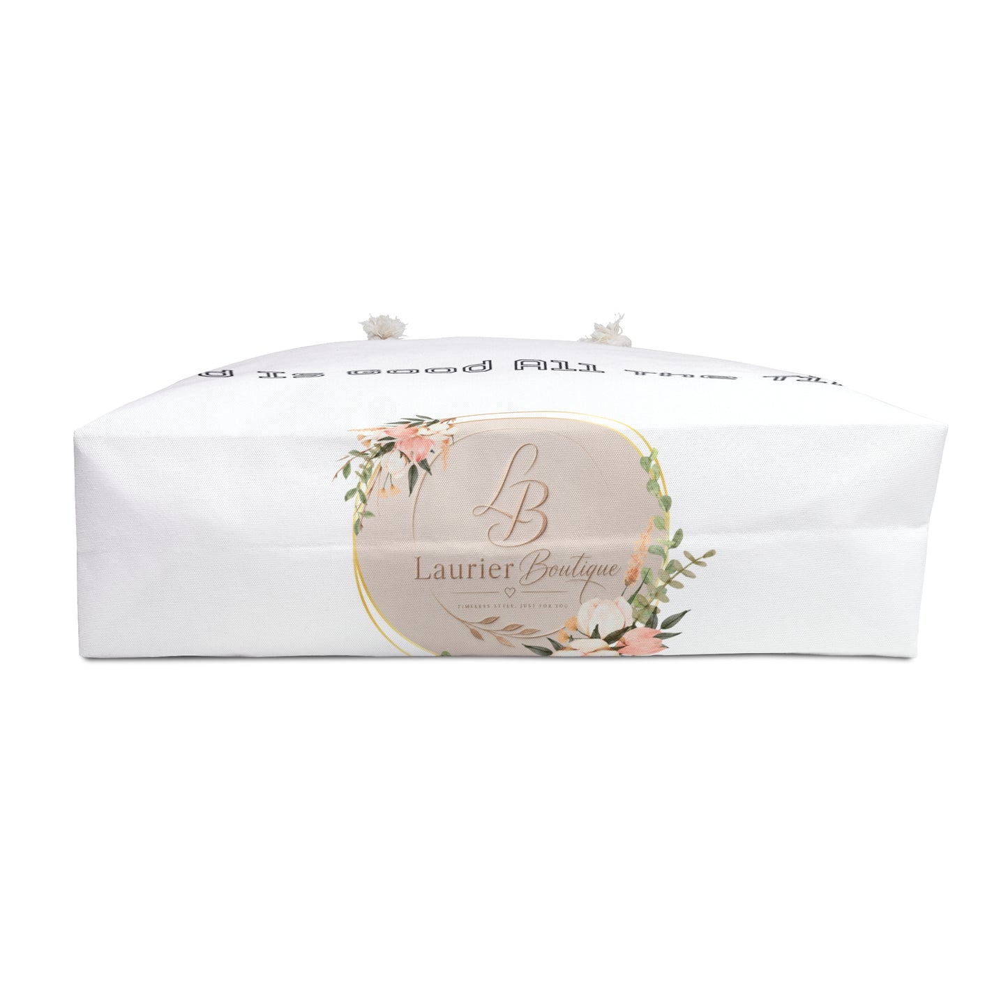 Weekender Bag - "God Is Good All The Time" Floral Canvas Travel Tote