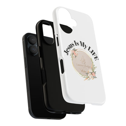 Phone Case - "Jesus Is My Life" Floral Christian Protective Case