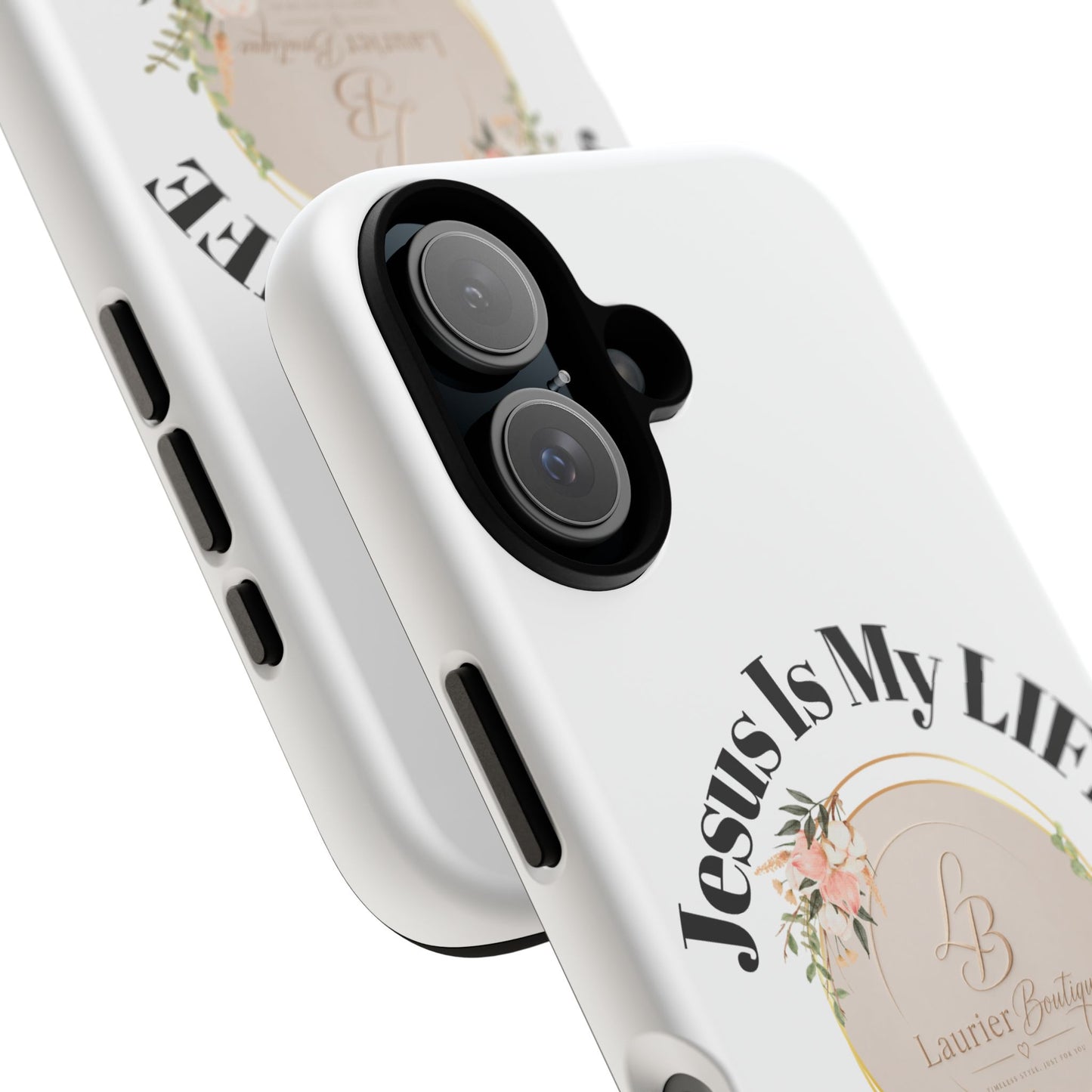 Phone Case - "Jesus Is My Life" Floral Christian Protective Case