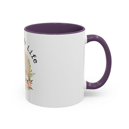 Jesus Is My Life Floral Accent Coffee Mug