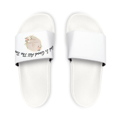 Slide Sandals — Floral 'Good Is Good All The Time' Removable- Strap Slides for Men