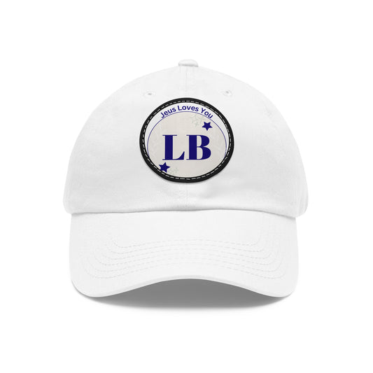 LB 'Jesus Loves You' Leather Patch Dad Hat – Faith-Inspired Cap