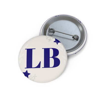 LB Monogram Pin Button Badge