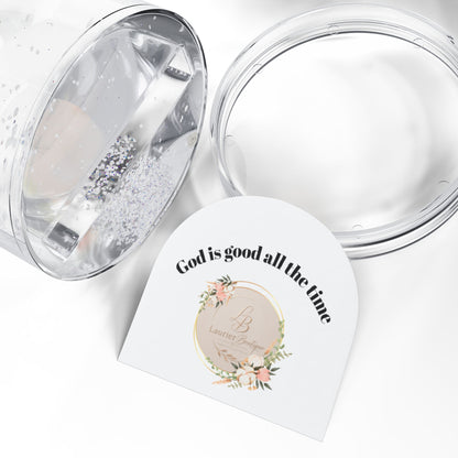Inspirational Snow Globe — “God is good all the time” Decorative Keepsake