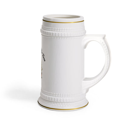 God Is Good All The Time Ceramic Beer Stein Mug — Floral Faith Beer Mug