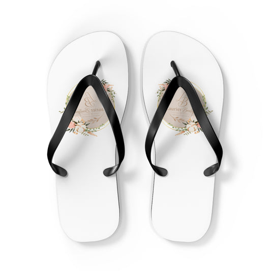 Floral 'Maid of Honor' Flip Flops — Personalized Wedding Beach Sandals
