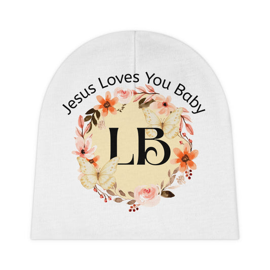 Baby Beanie — "Jesus Loves You Baby"
