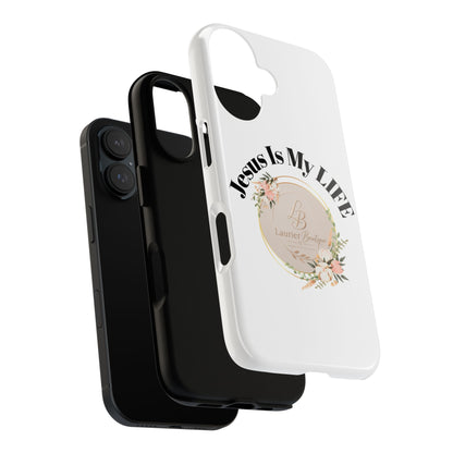 Phone Case - "Jesus Is My Life" Floral Christian Protective Case