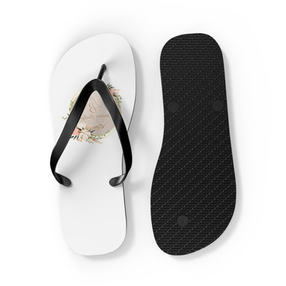 Floral 'Maid of Honor' Flip Flops — Personalized Wedding Beach Sandals