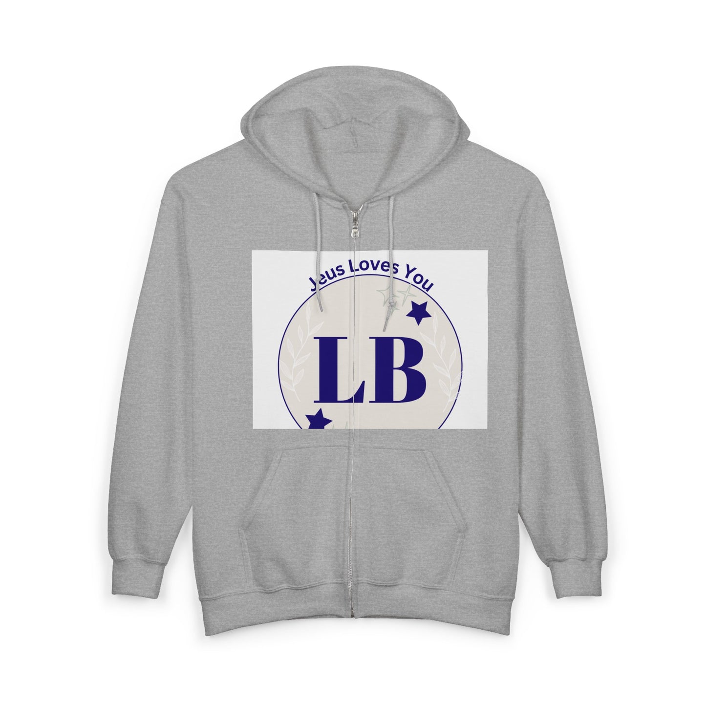 LB 'Jesus Loves You' Zip Hoodie — Christian Faith Full-Zip Sweatshirt