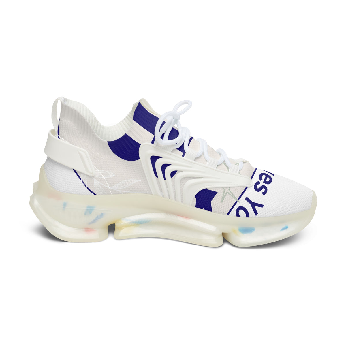 Women's Floral Mesh Sneakers – Lightweight Breathable Athletic Shoes