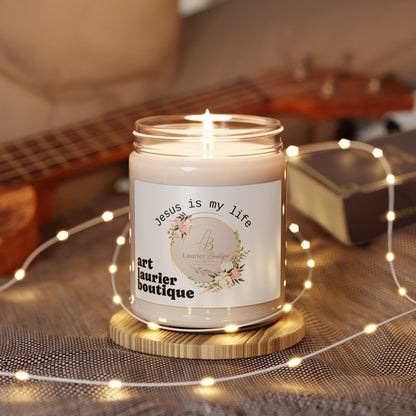 Jesus Is My Life Scented Soy Candle – 9oz Inspirational Faith Candle