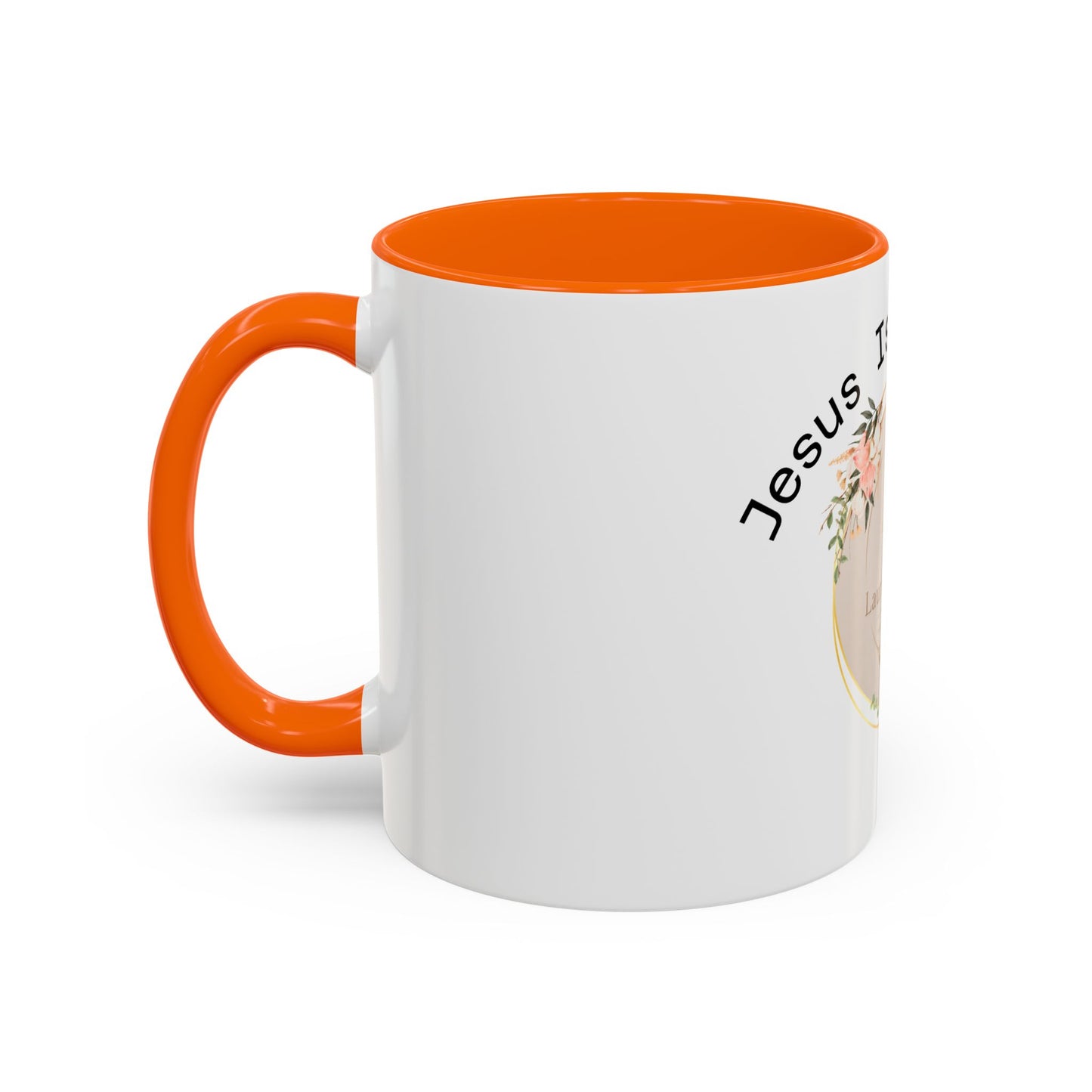 Jesus Is My Life Floral Accent Coffee Mug