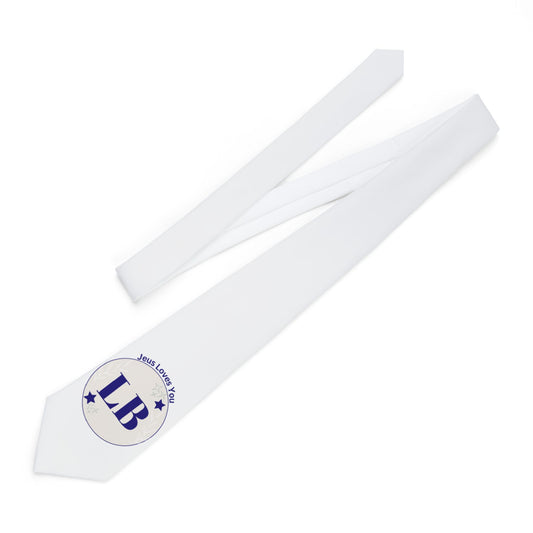 'Jesus Loves You' White Necktie – LB Crest