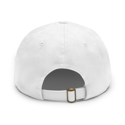 Round Leather Patch Dad Hat — "LB" Logo with "Jesus Loves You" Accent