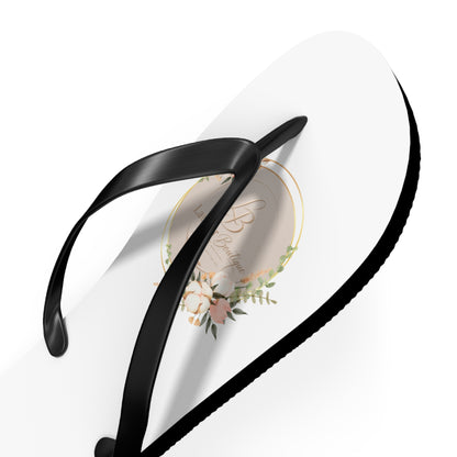 Floral 'Maid of Honor' Flip Flops — Personalized Wedding Beach Sandals