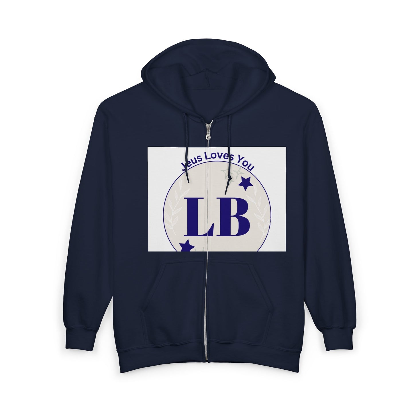 LB 'Jesus Loves You' Zip Hoodie — Christian Faith Full-Zip Sweatshirt