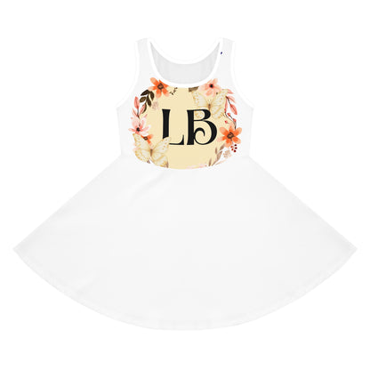 Girls' Floral Monogram Sundress – LB Spring & Summer Tank Dress