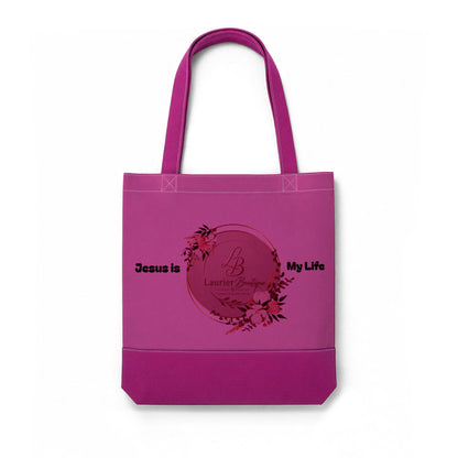 Thermochromic Tote Bag — "Jesus is My Life" Color-Changing Floral Tote