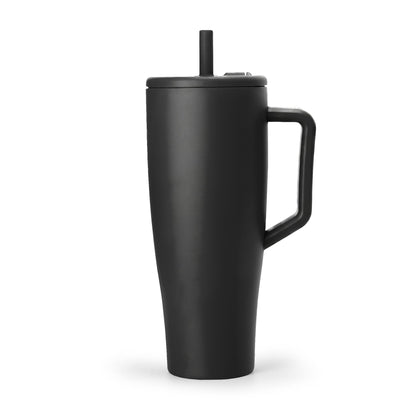 40oz Insulated Tumbler with Handle & Lid — Engraved Minimalist Travel Mug