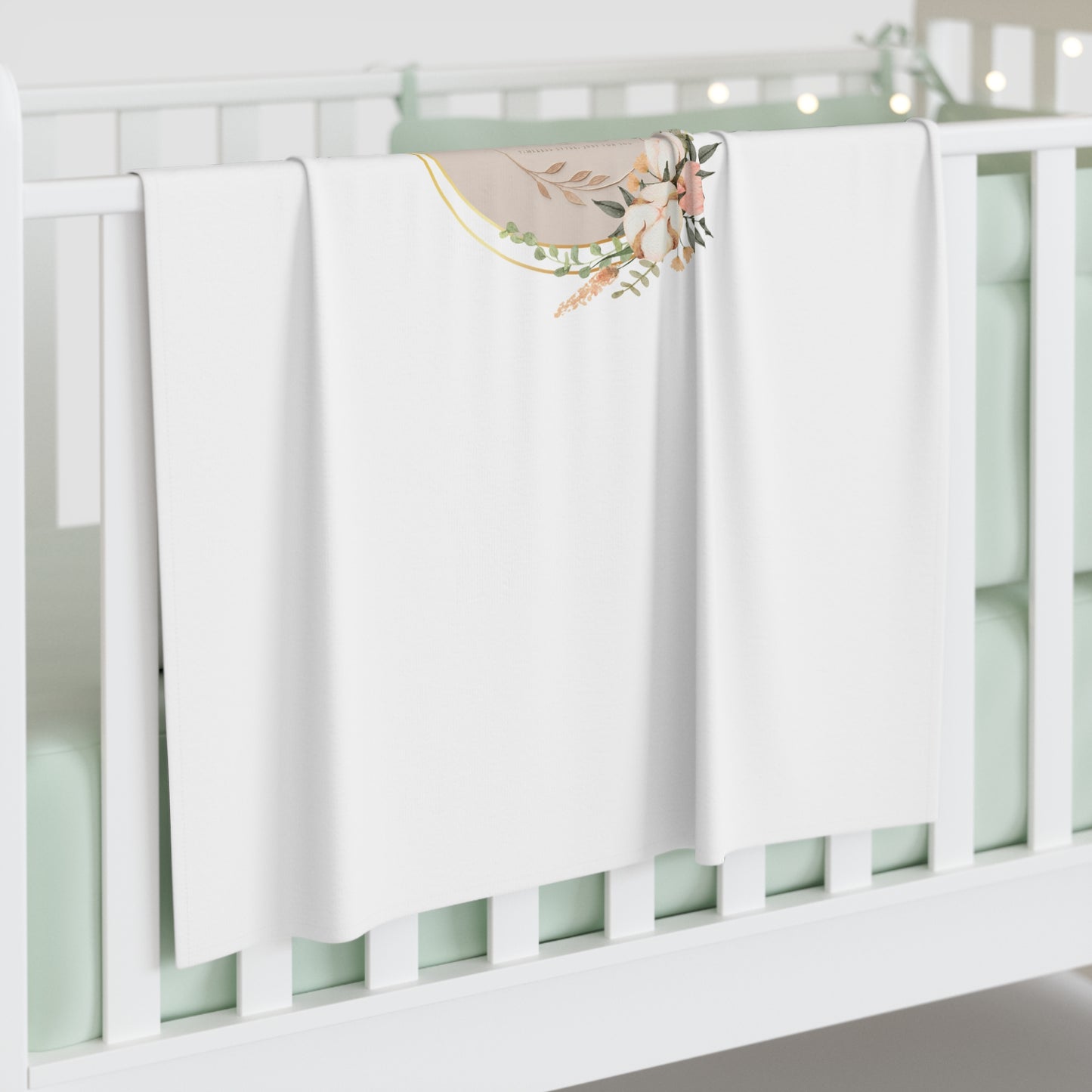 Swaddle Blanket — "Jesus Is My Life" Floral Christian Baby Wrap