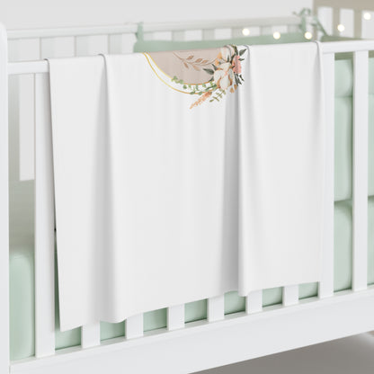 Swaddle Blanket — "Jesus Is My Life" Floral Christian Baby Wrap