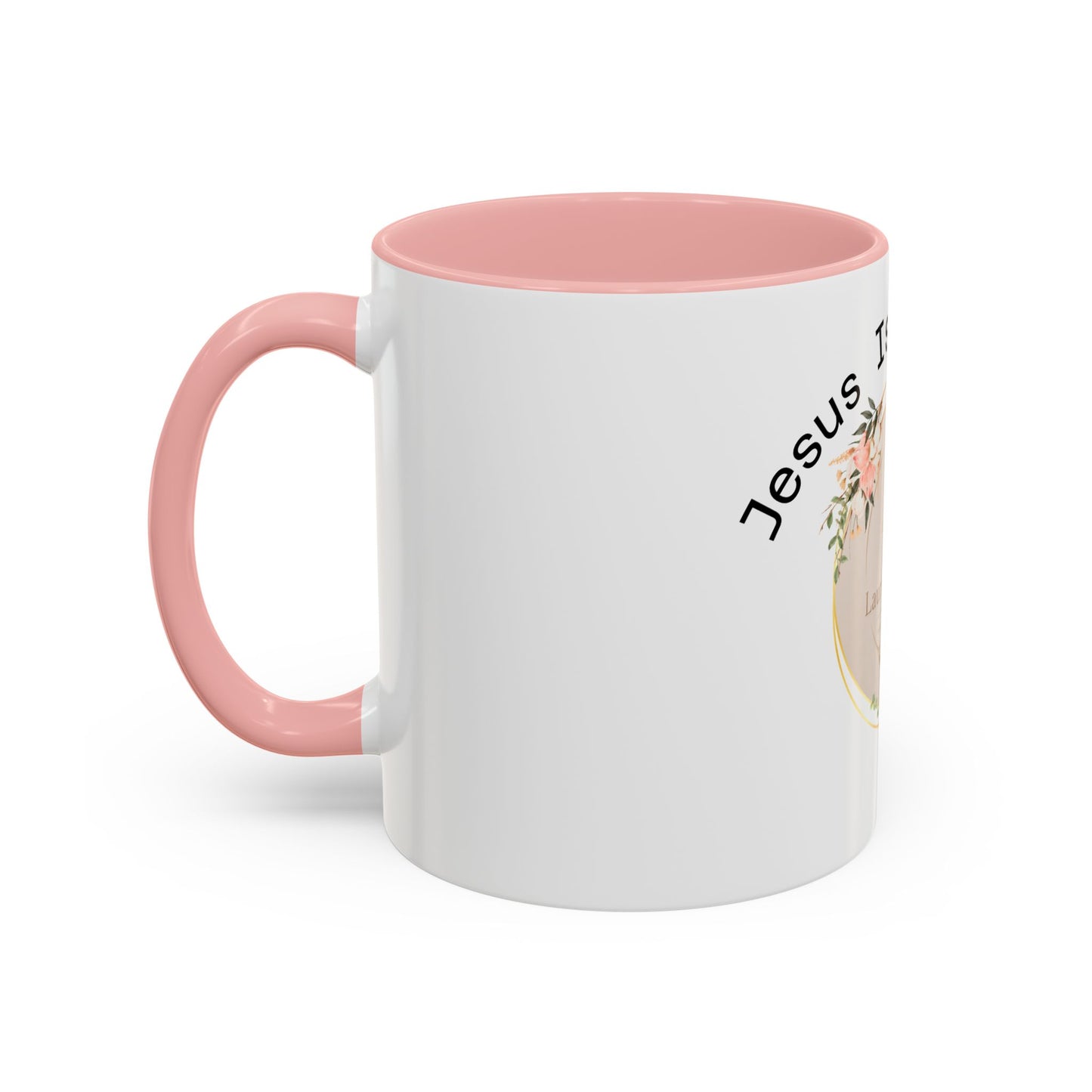 Jesus Is My Life Floral Accent Coffee Mug