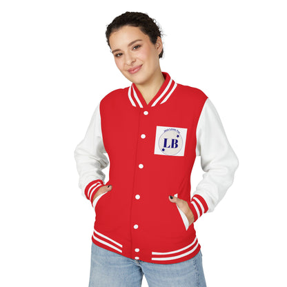 Varsity Letterman Jacket — LB Crest Red & White