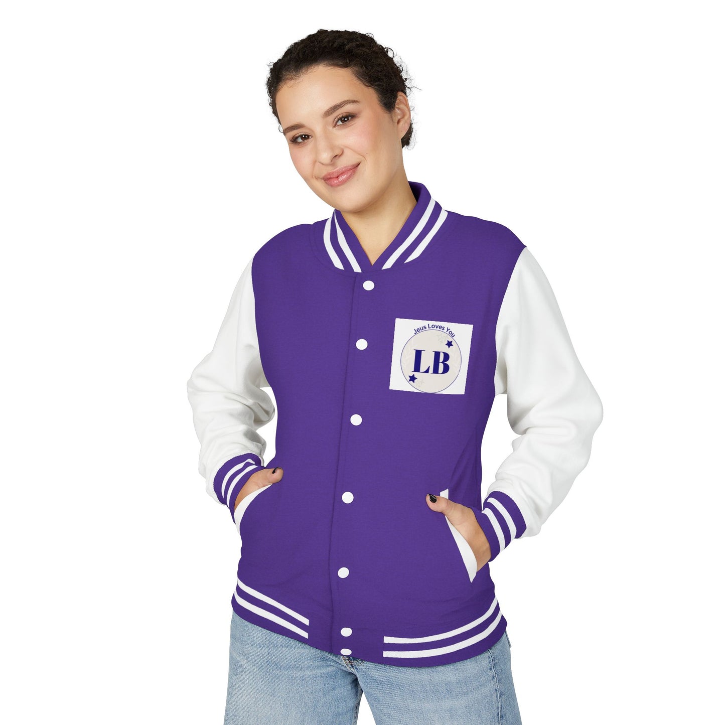 Varsity Letterman Jacket — LB Crest Red & White
