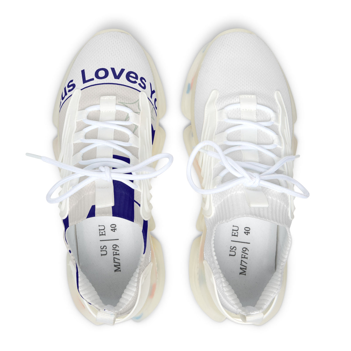 Women's Floral Mesh Sneakers – Lightweight Breathable Athletic Shoes