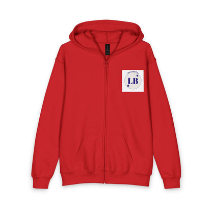 Youth Zip Hoodie with LB Monogram Patch