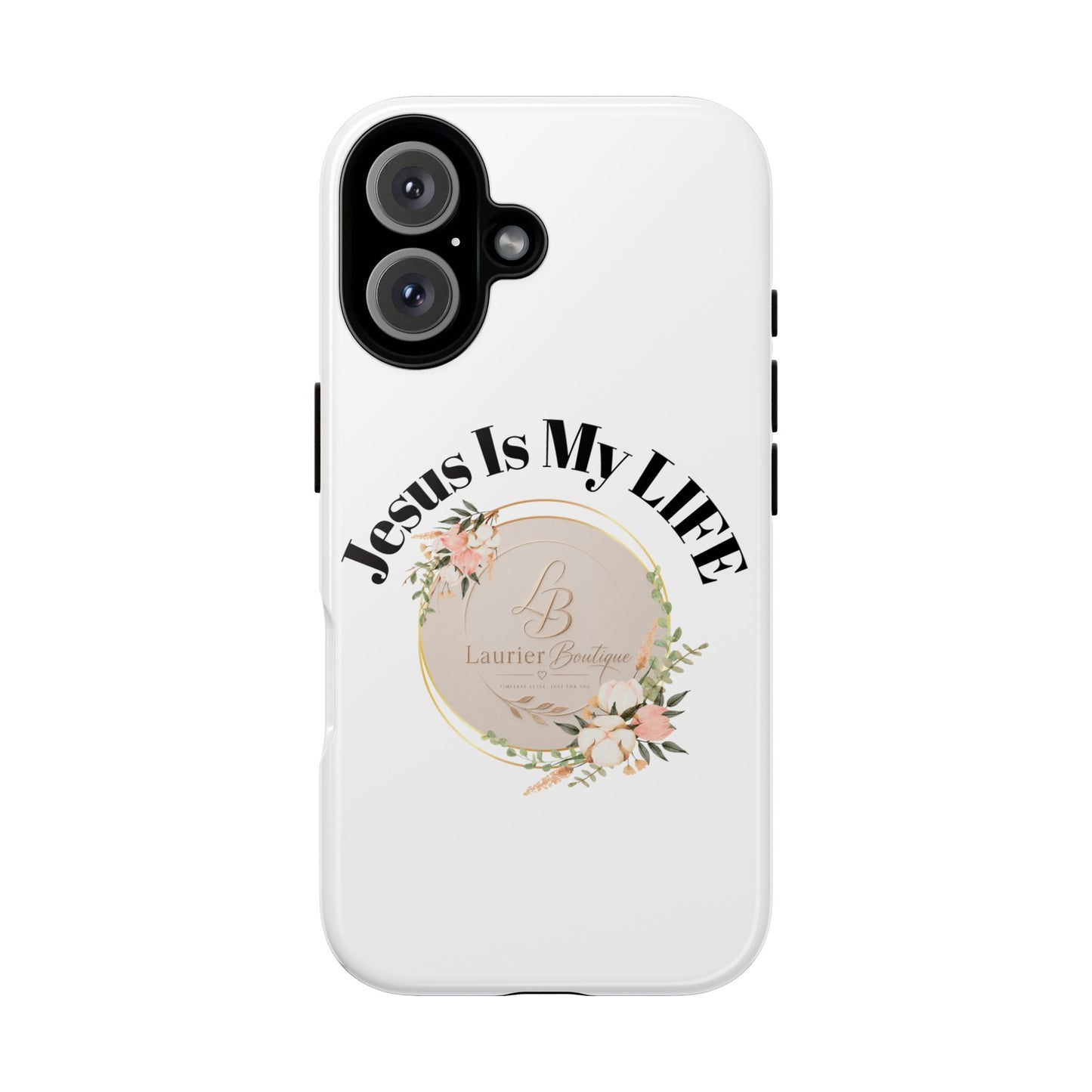 Phone Case - "Jesus Is My Life" Floral Christian Protective Case